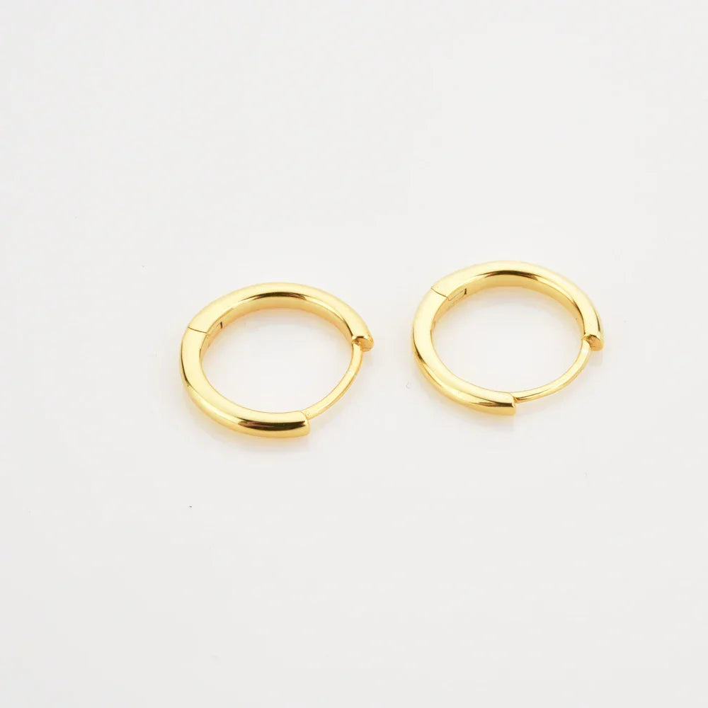 ANDYWEN 925 Sterling Silver Gold 5mm -12mm Plain