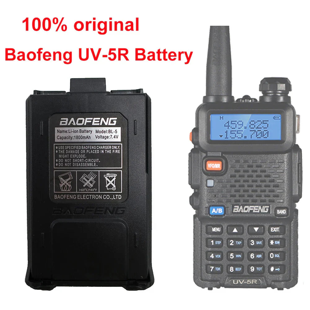 Original Baofeng UV-5R 1800mAh 7.4V Li-on Battery UV5R