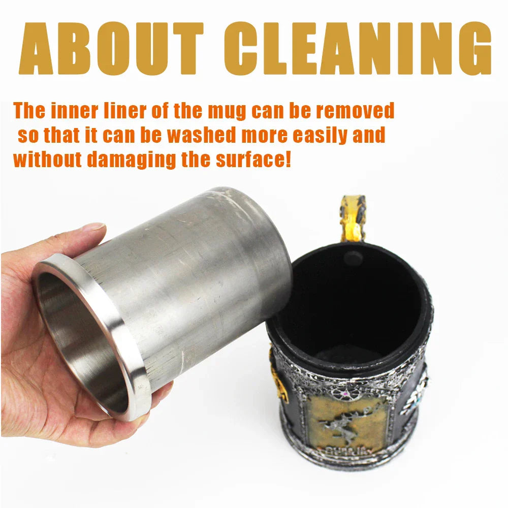 GOT Mug Goblet Stainless Steel Resin 3D Beer