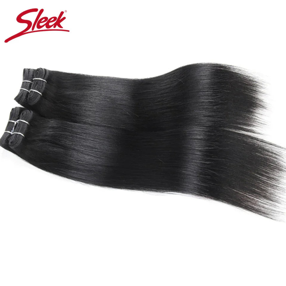 Sleek Brazilian Straight Hair Brown Color 4 and