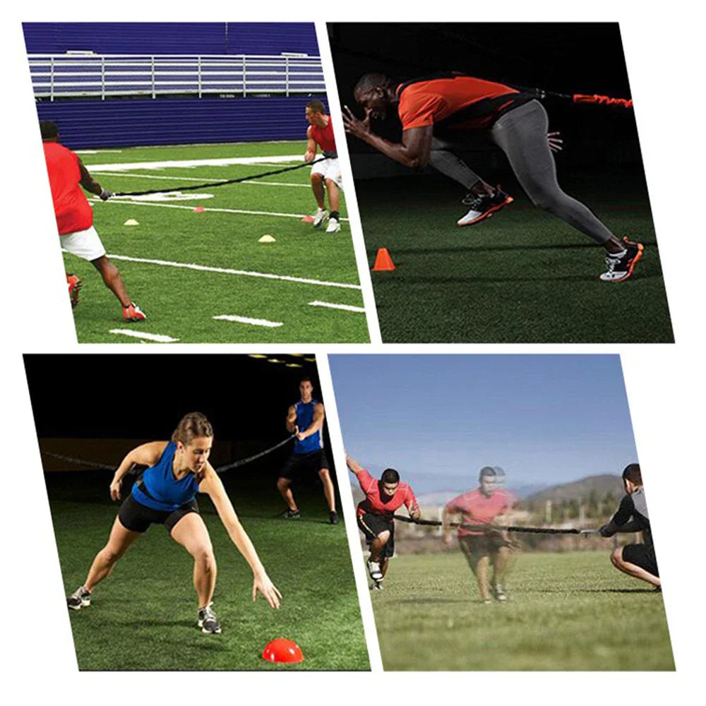 Double People Resistance Band 50LB Elastic Rope for