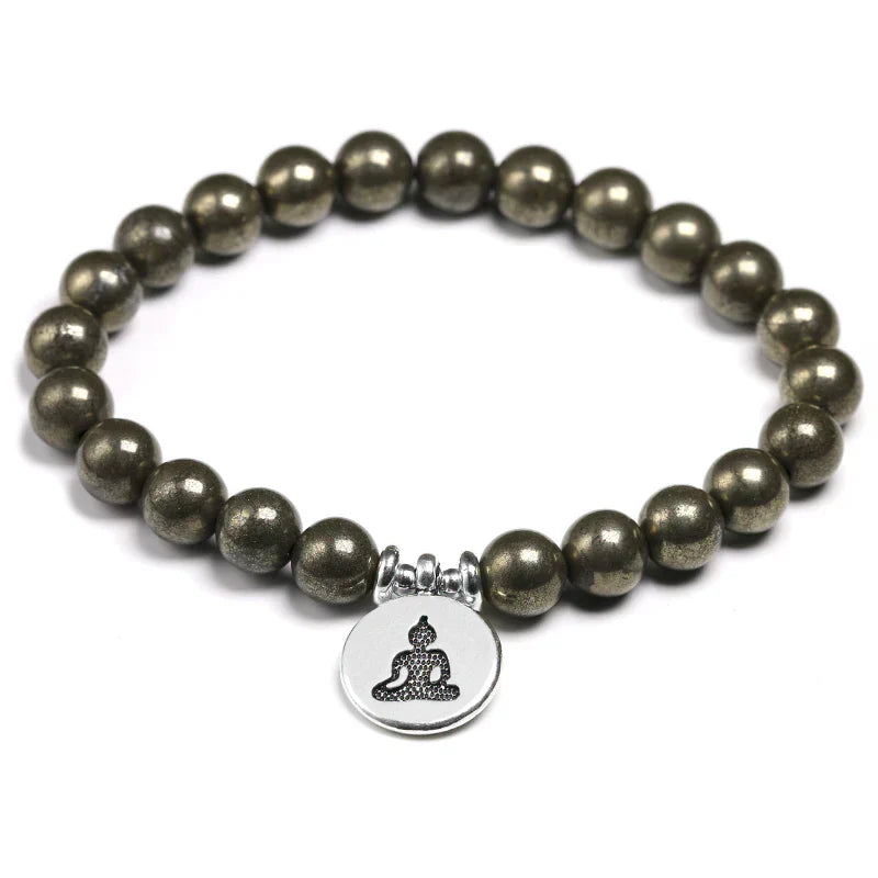 Natural Pyrite Bracelet Bracelet Charm Lotus Jewelry Energy