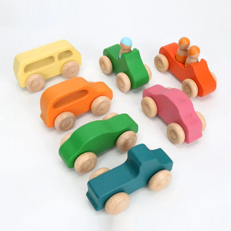 Wooden Rainbow Block Wood Stacking Toys Grimms Rainbow