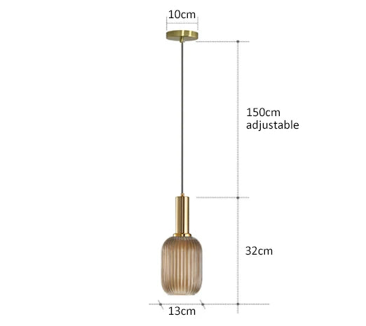 Retro restaurant colorfull glass pendant lights Creative living