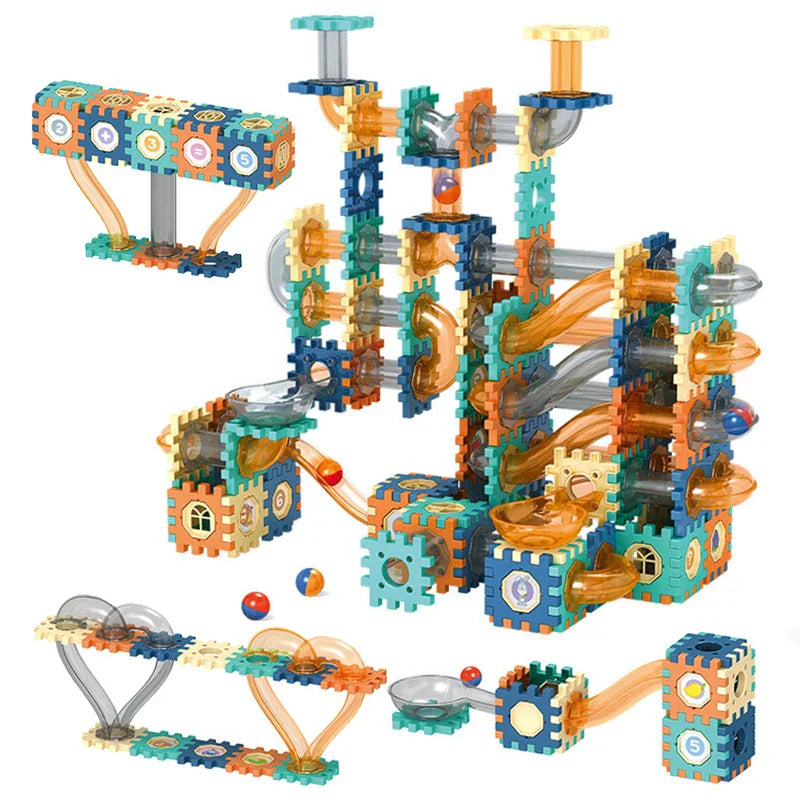 Marble Run Race Track Building Blocks Toys Kids