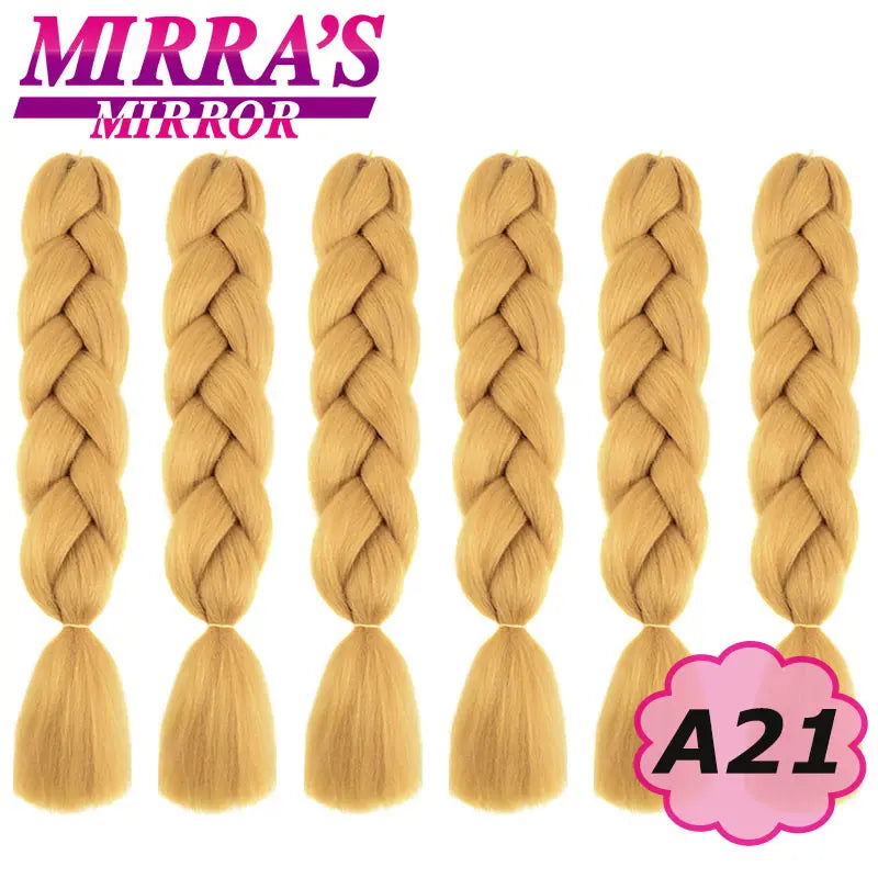 Synthetic Jumbo Braids Hair Omber Braiding Hair Extensions for Women Yaki Texture Black Blue Fake Hair Mirra’s Mirror