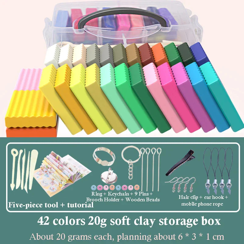 32 Color 3D Clay Plasticine Portable Box New