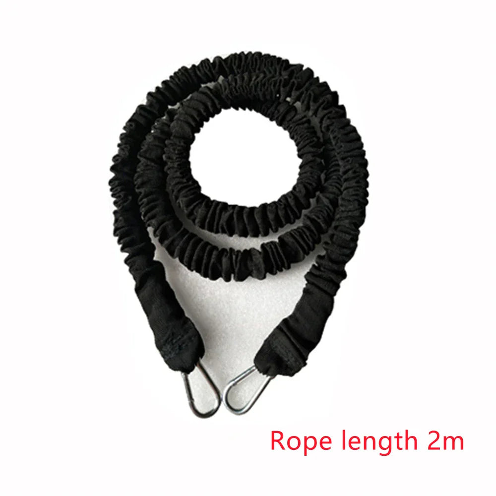 Double People Resistance Band 50LB Elastic Rope for