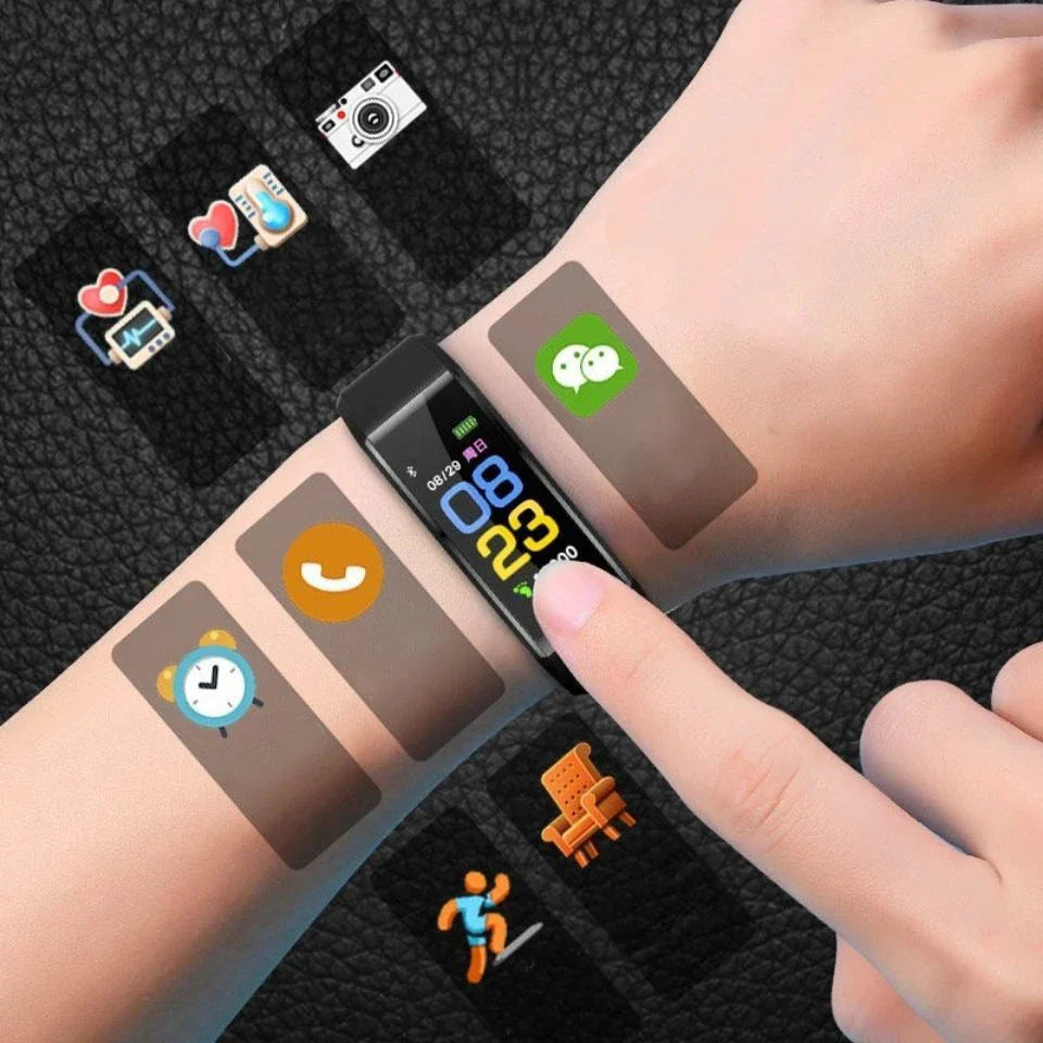 115 Plus Waterproof Smart Watch Wristband Fitness Tracker