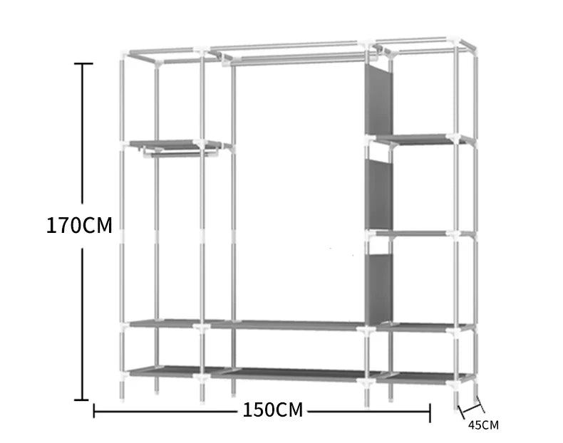 Non-Woven Fabrics Wardrobe Coffee Fabric Closet Portable Folding