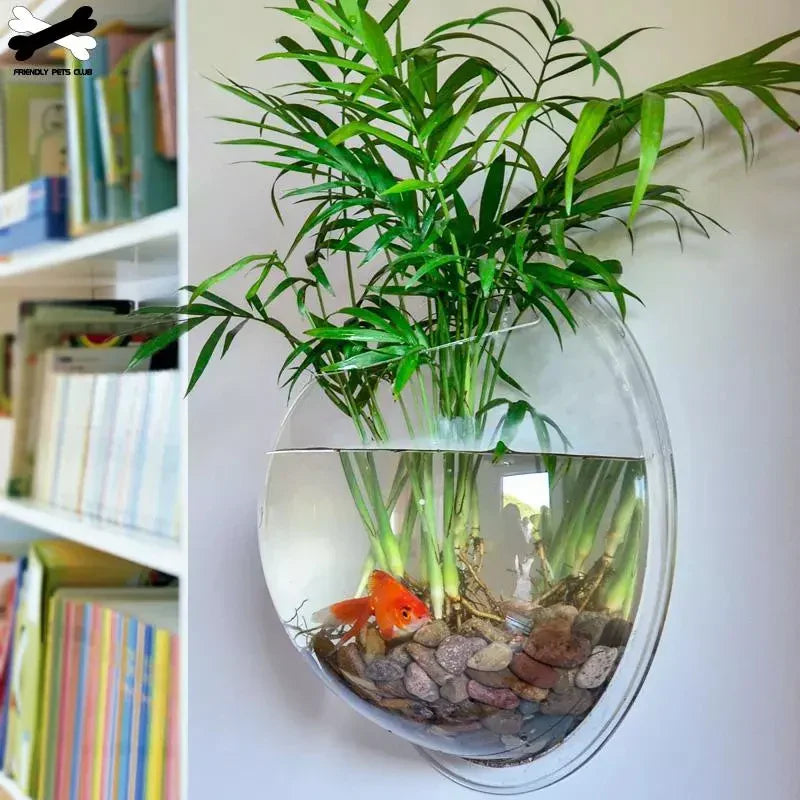 Mount Fish Tank Wall-Hanging Fish Bowl Decoration Planter