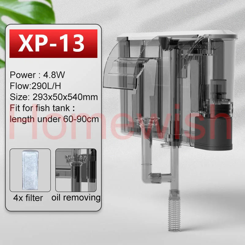 220V Upgrade Aquarium External Waterfall Filter Cleaner Silent