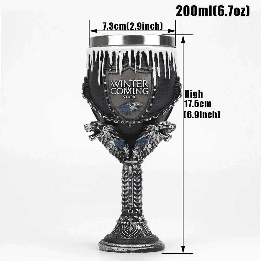 GOT Mug Goblet Stainless Steel Resin 3D Beer