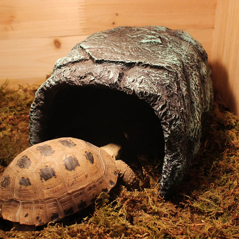 Resin Hides Cave Pet Hiding Spot Turtles Rock