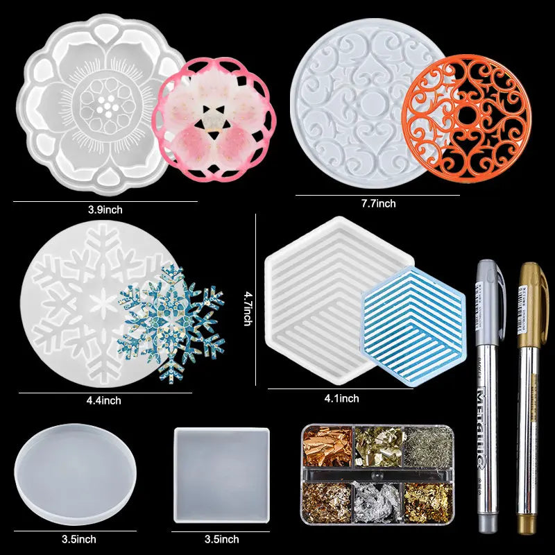 Silicone Mold For Epoxy Resin Set Jewelry Casting
