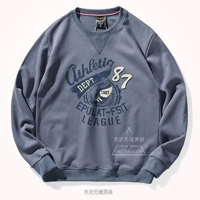 American Retro Terry Printed Hoodies Men's Pure Cotton