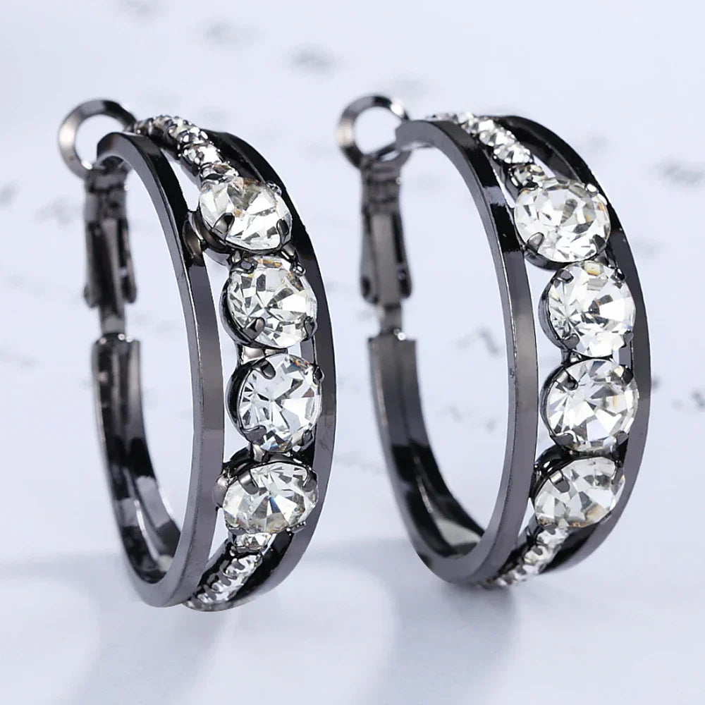 DOTEFFIL 925 Sterling Silver Gold Black Geometric Rhombus