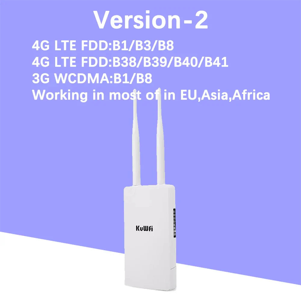 KuWFi 4g Outdoor Wifi Router With Sim Card