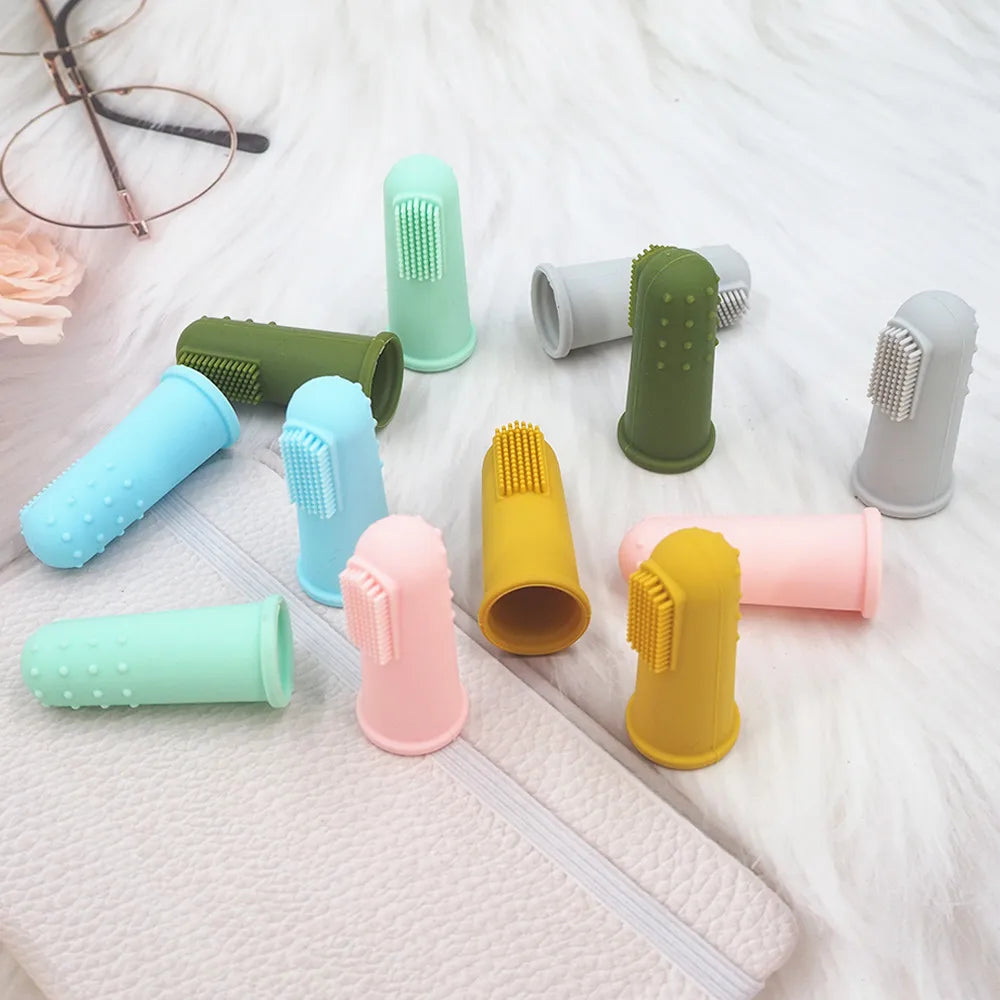 Chenkai 30PCS Baby Soft Finger Toothbrush BPA Free