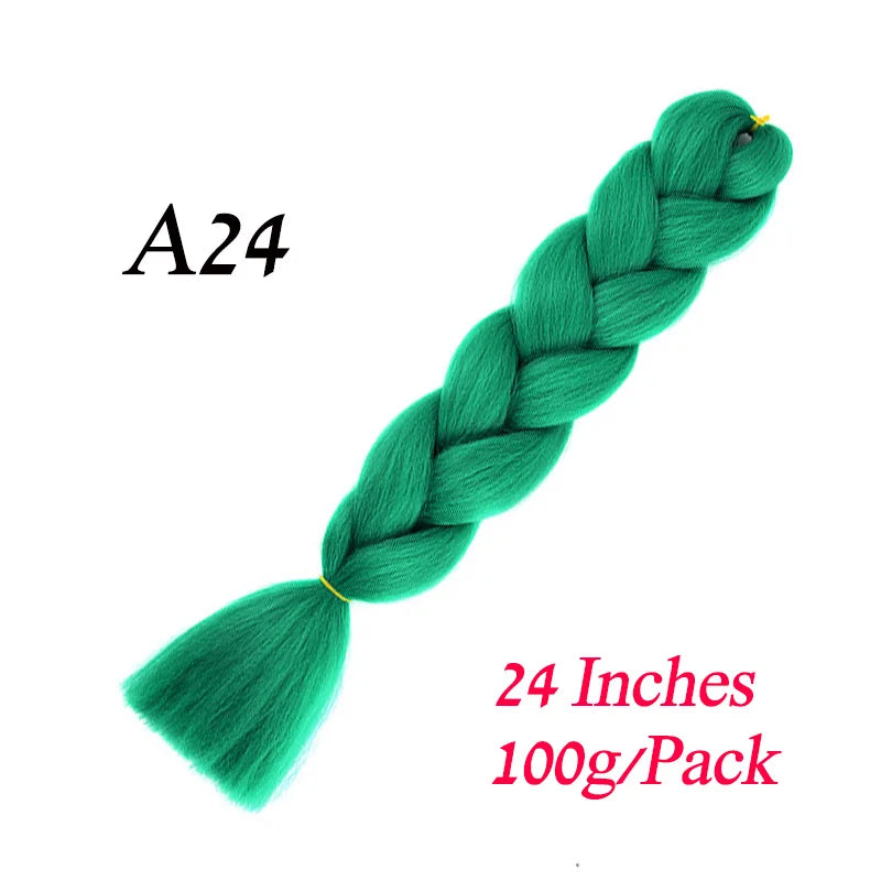 Synthetic Jumbo Braiding Hair Extension 24 " Heat