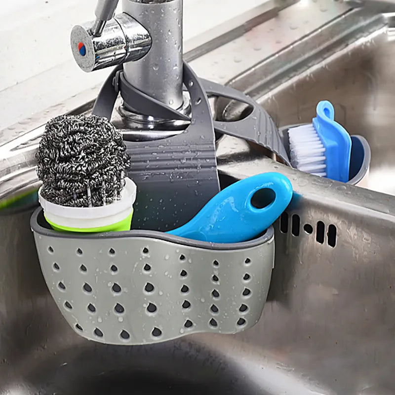 Kitchen Storage Drain Basket Soap Sponge Holder Kitchen