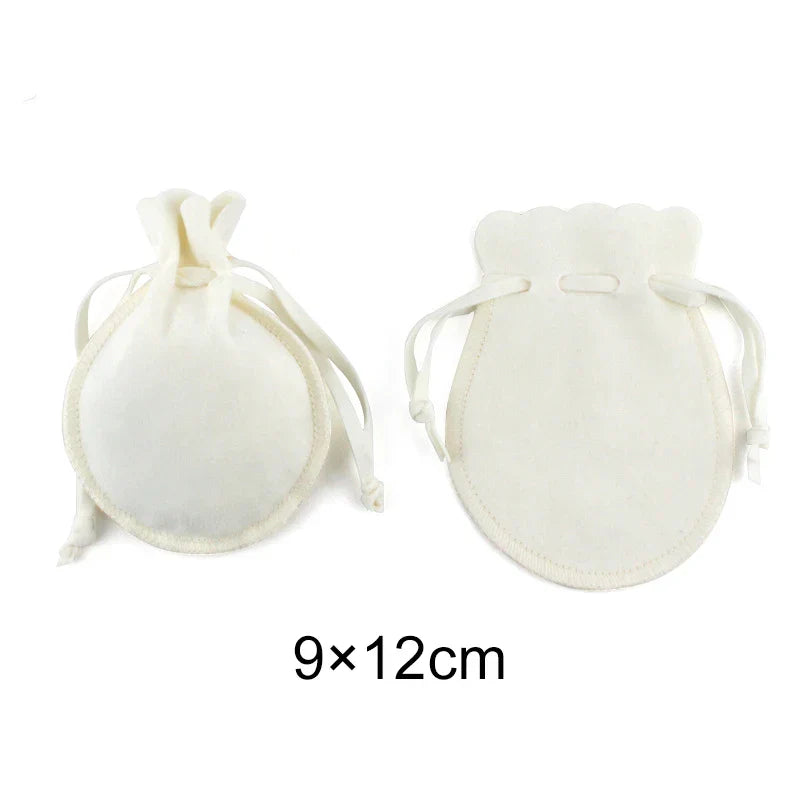 Wedding Bags with Candy Bag Can Custom Logo 50pcs/lot 7×9cm 9×12cm Jewelry Packaging Macarons Drawstring Good Velvet Gift Bags