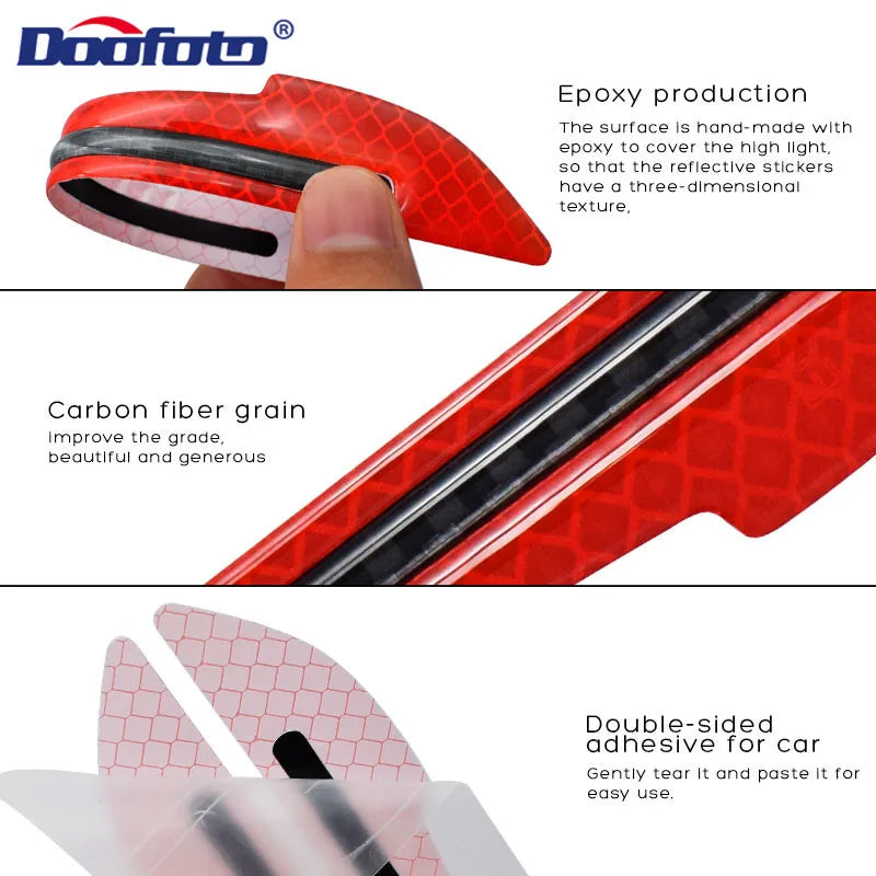 2PCS Car Bumper Reflective Strips Safety Warning mark