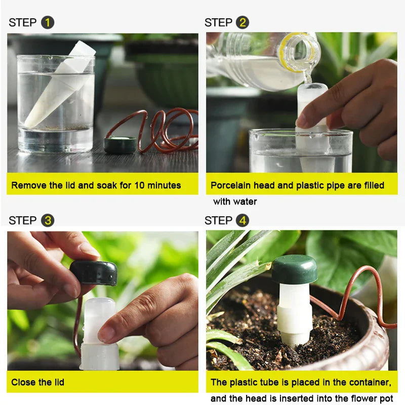 Watering Stakes,10 Pack Indoor Automatic Drip Watering System