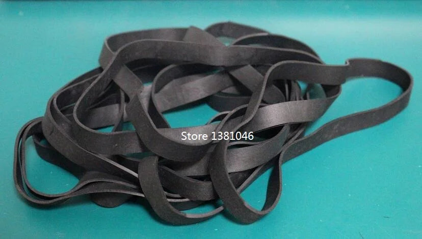 Flat Length 14cm Black Elastic Rubber Band Heavy
