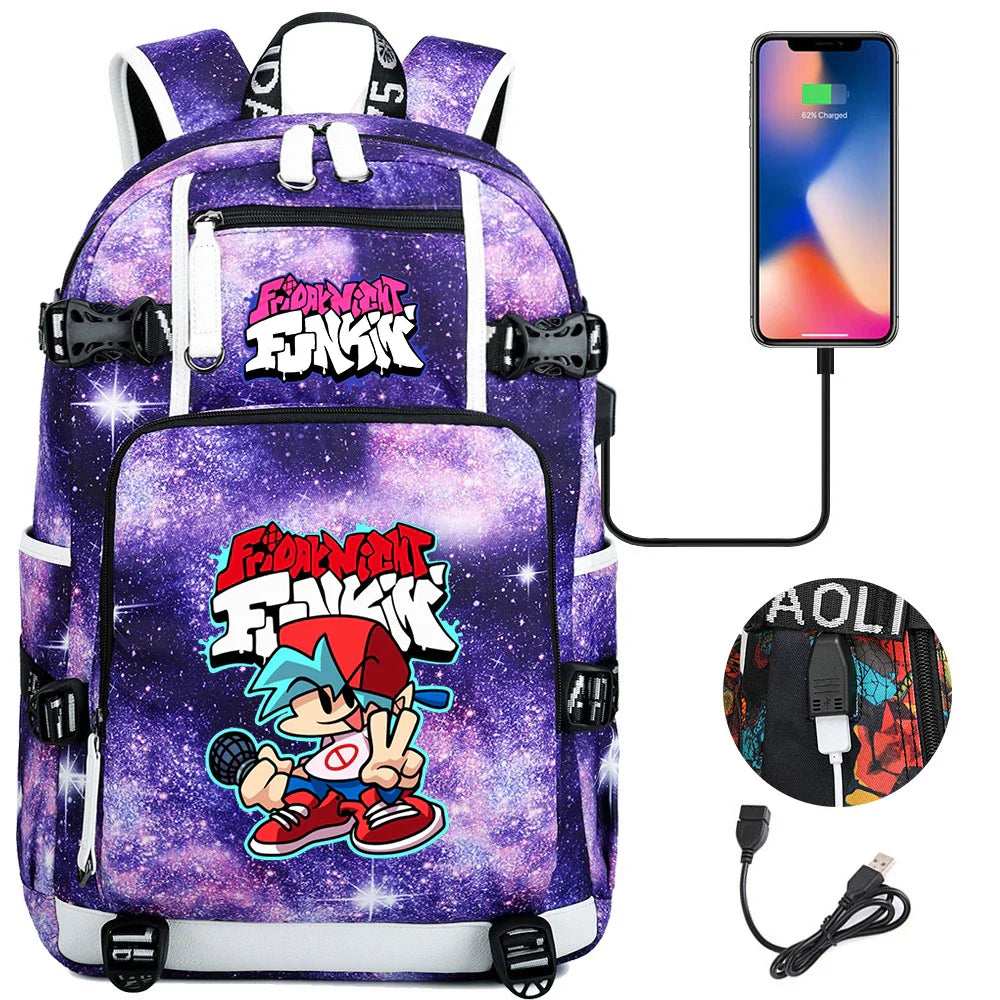 Friday Night Funkin Backpacks For School Multifunction USB