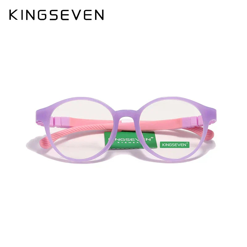 KINGSEVEN Children S Size 43mm Anti-blue Square Blue