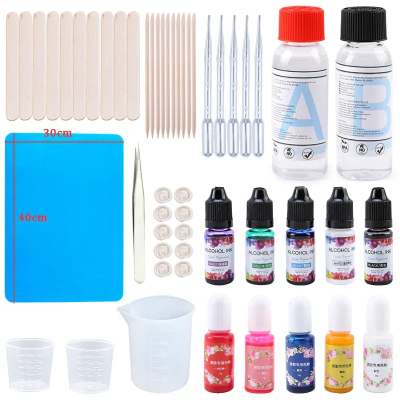 Epoxy Resin Kit for Beginners Silicone Resin Mold