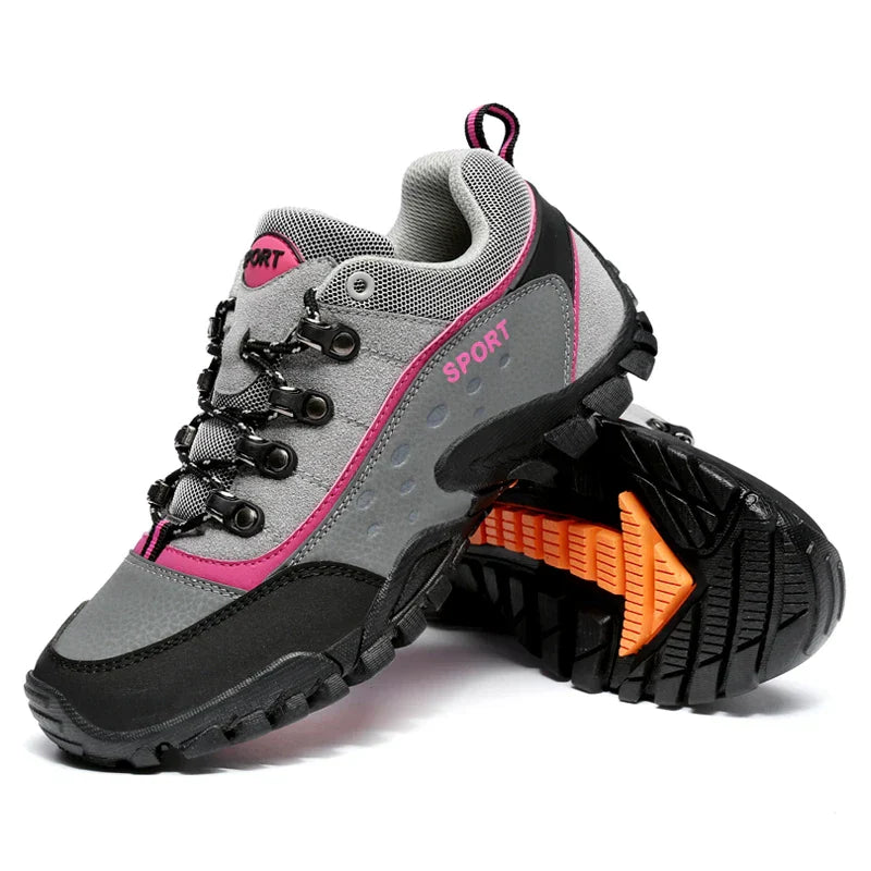 Autumn Spring Women Outdoor Leather Trekking Hiking Shoes