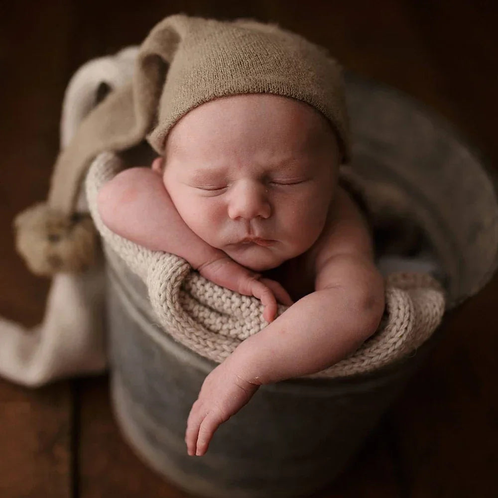 Baby Boy Girl Knitted Hat For Newborn Photography Props Accessories Babies New Born Cap Newborns Photo Shoot Hats Bonnet Bebe