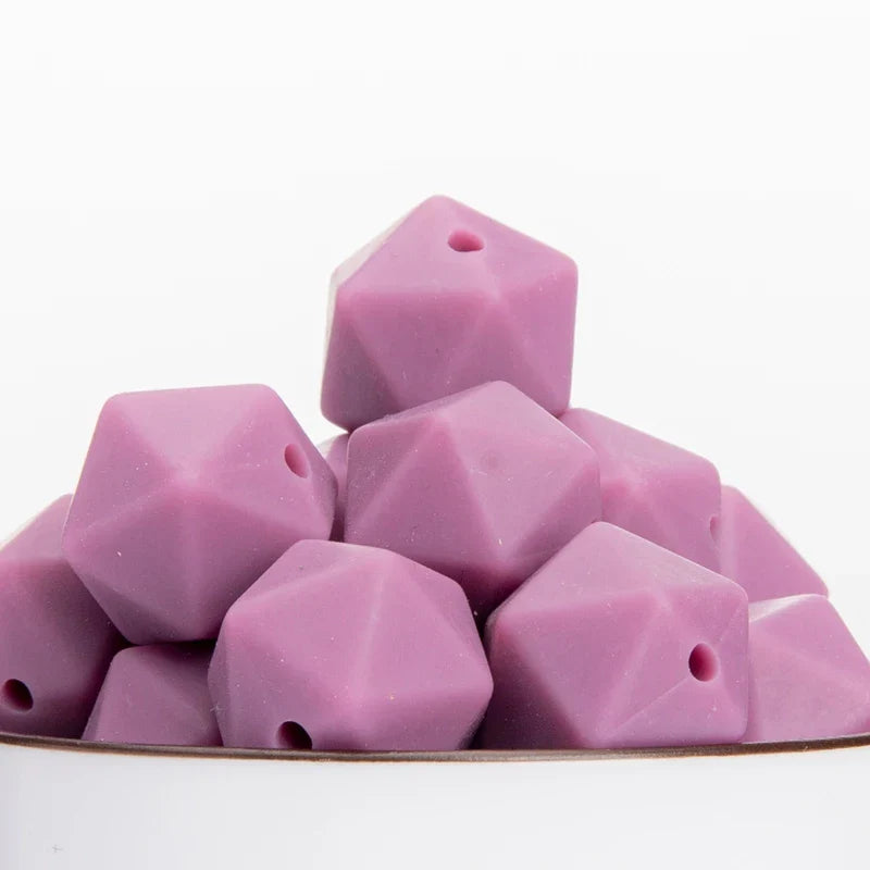 10pc Silicone Beads Hexagon Beads 14mm Food Grade