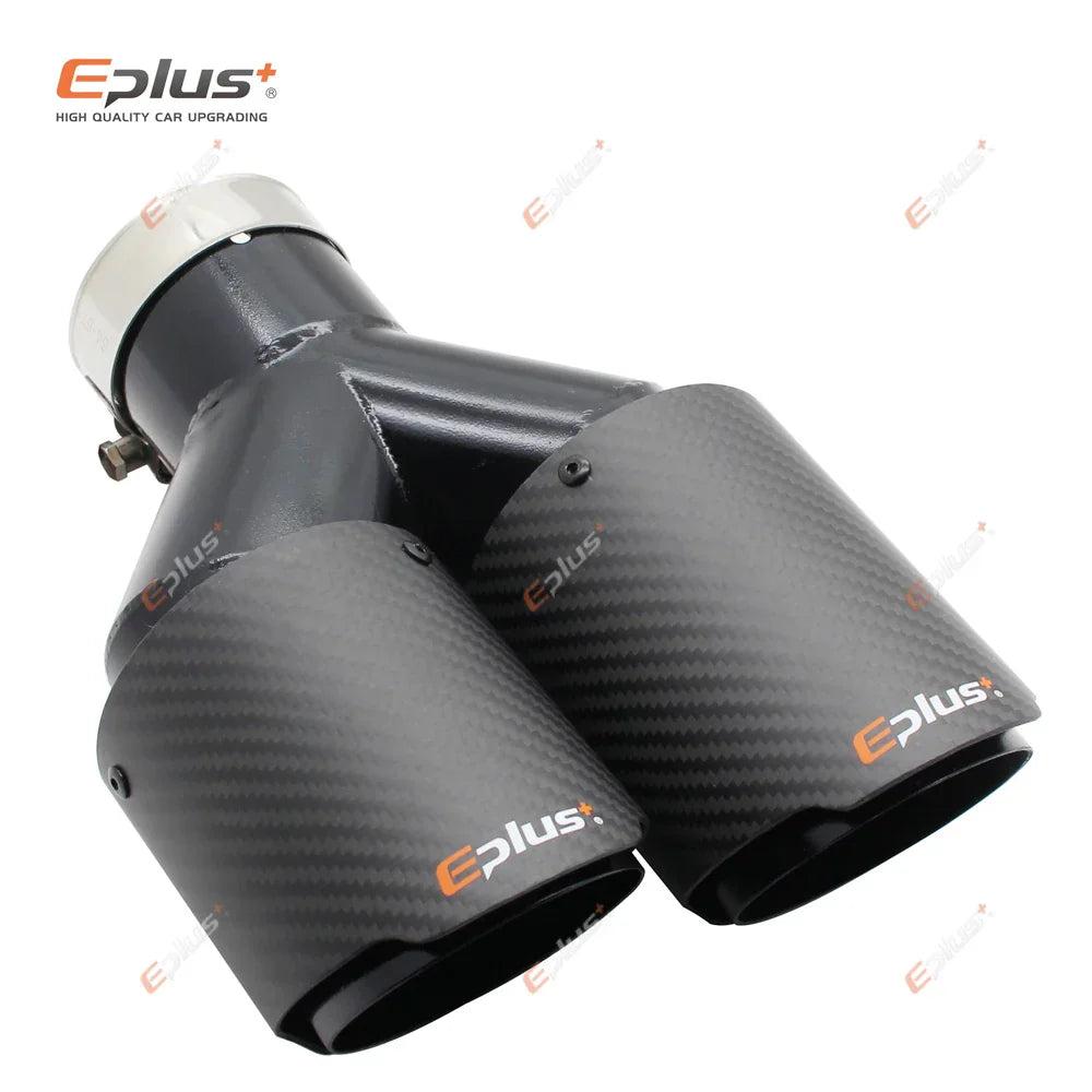 EPLUS Car Carbon Fiber Matte Muffler Tip Y