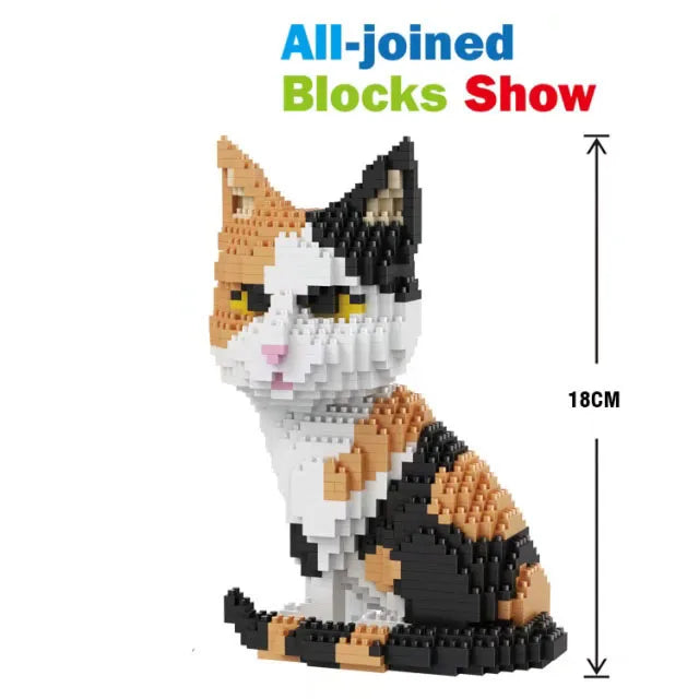 Balody Cat Block Animal World Persian Cat Tabby
