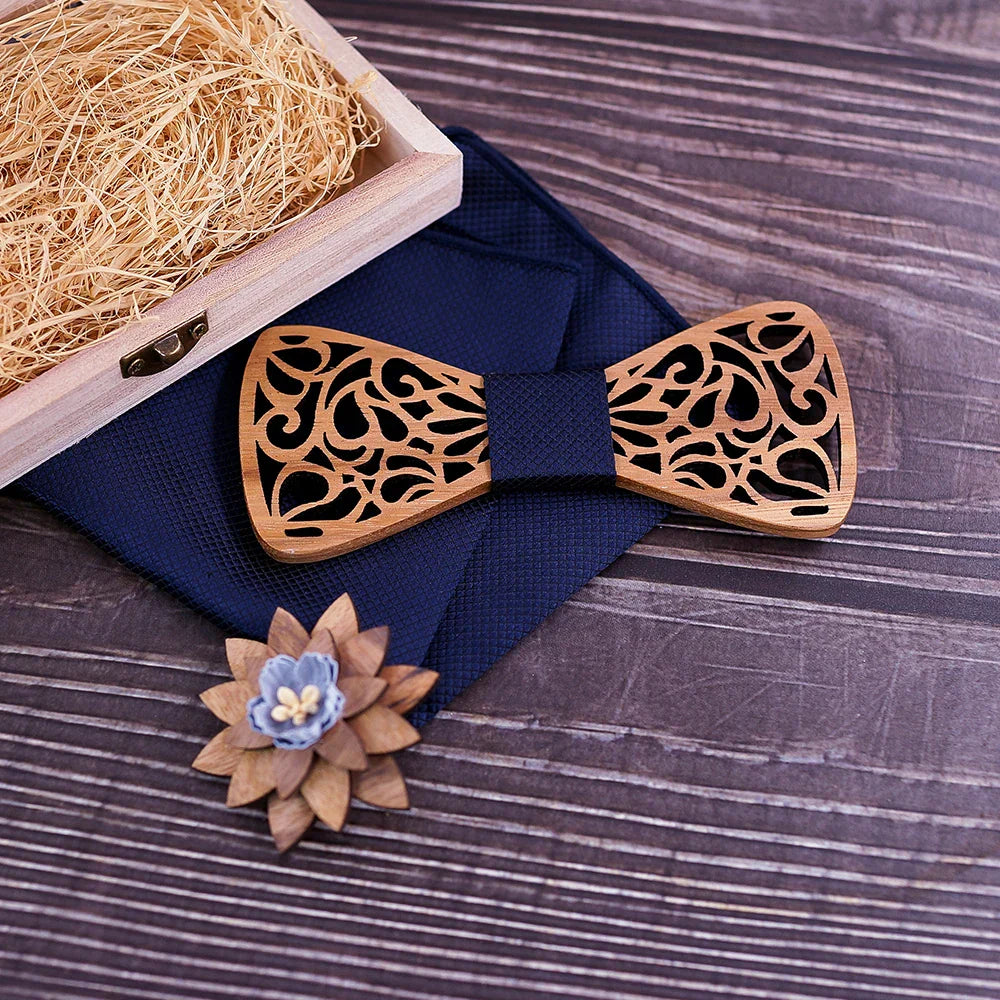 Mahoosive New Floral Wood Bow Ties for Men