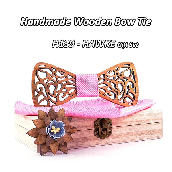 Mahoosive New Floral Wood Bow Ties for Men