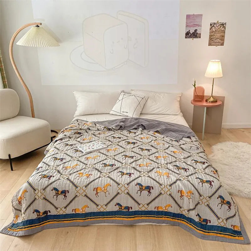 Size Baby Muslin Cotton Blanket Layer Gauze Cotton