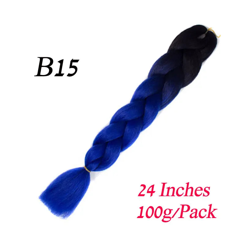 Synthetic Jumbo Braiding Hair Extension 24 " Heat