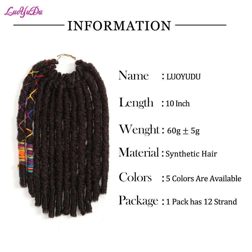 LUOYUDU Crochet Hair Dreadlocks Faux Locs Braiding Hair