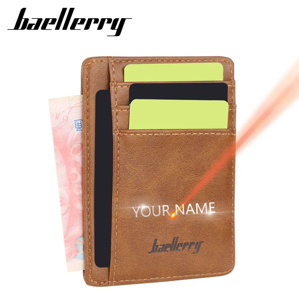 2022 Mini Men's Card Wallet – Customized PU Leather Holder