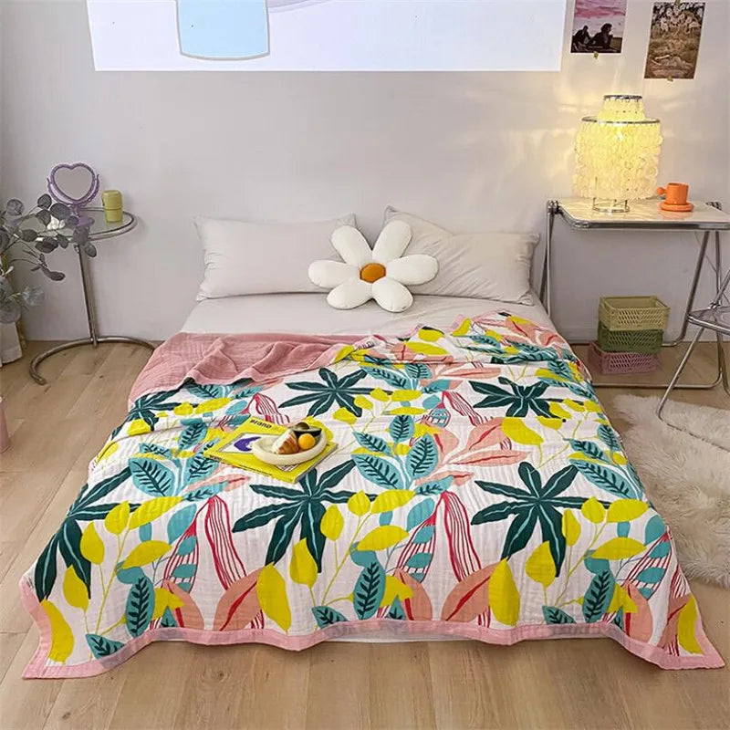 Size Baby Muslin Cotton Blanket Layer Gauze Cotton