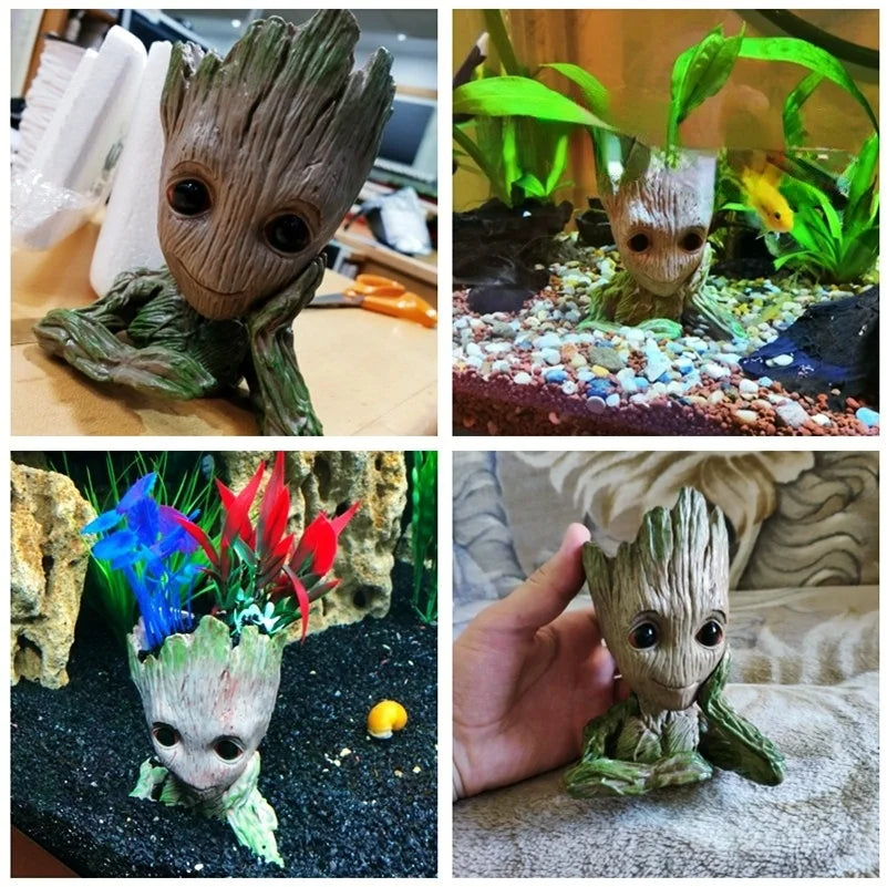 3 Style Cute Cartoon Tree Man Aquarium Ornament