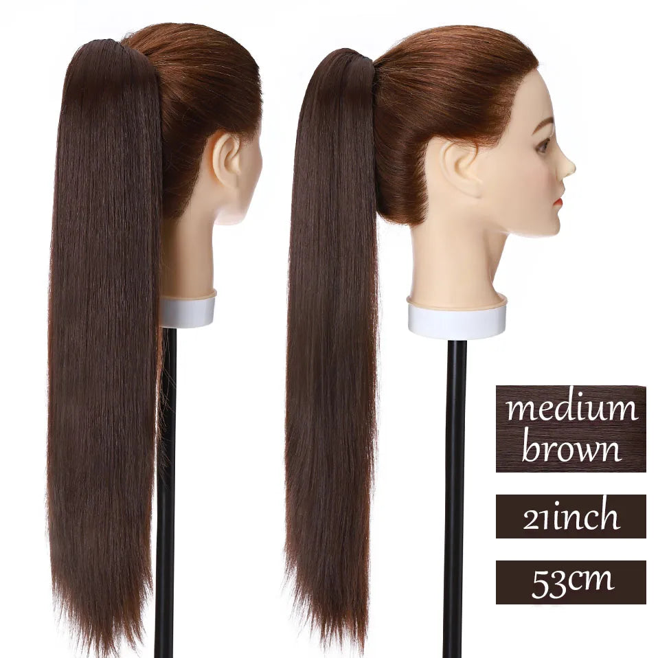 S-noilite Synthetic Long Wavy Fake Ponytail Extension Hair