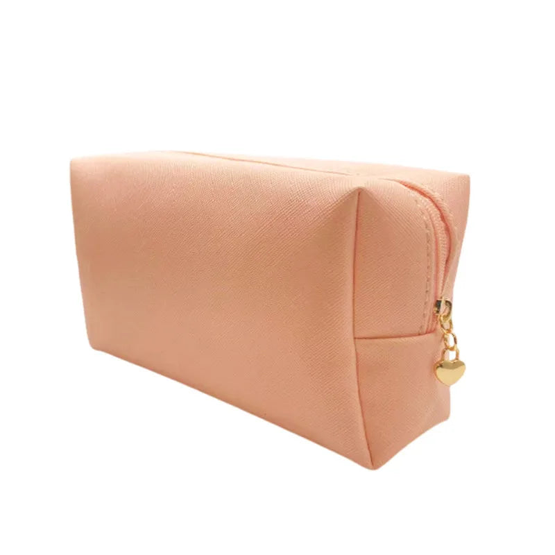 Personalized Embroidery Small Makeup Bag PU Leather Travel