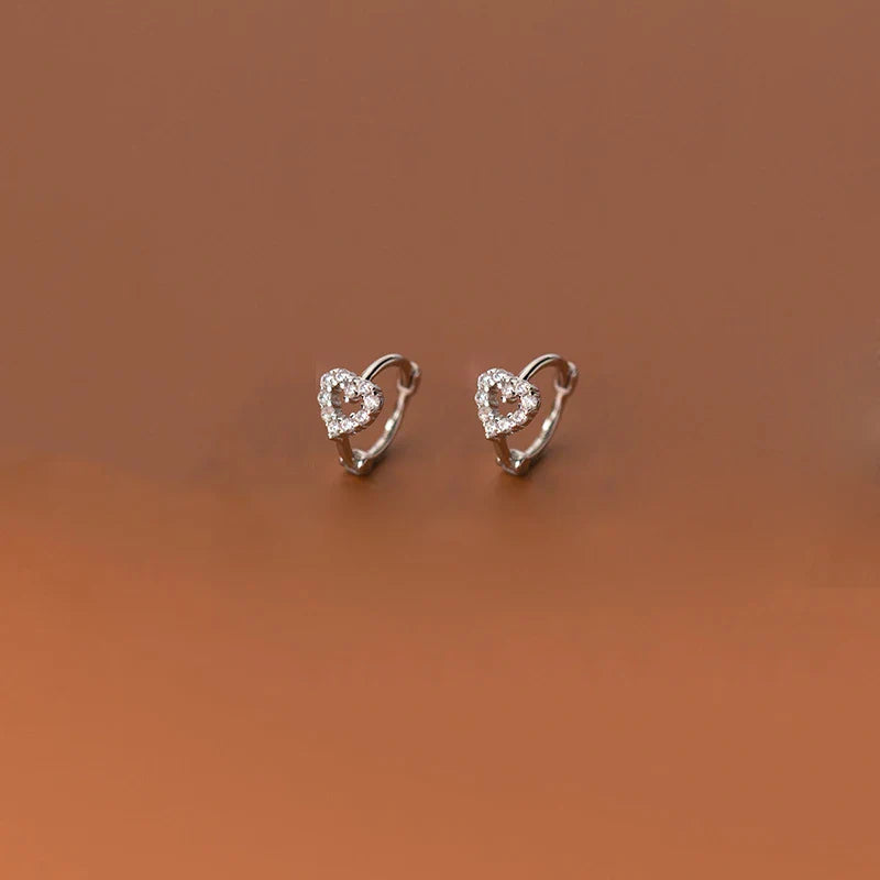 WOOZU 925 Sterling Silver INS Minimalism Sweet Love