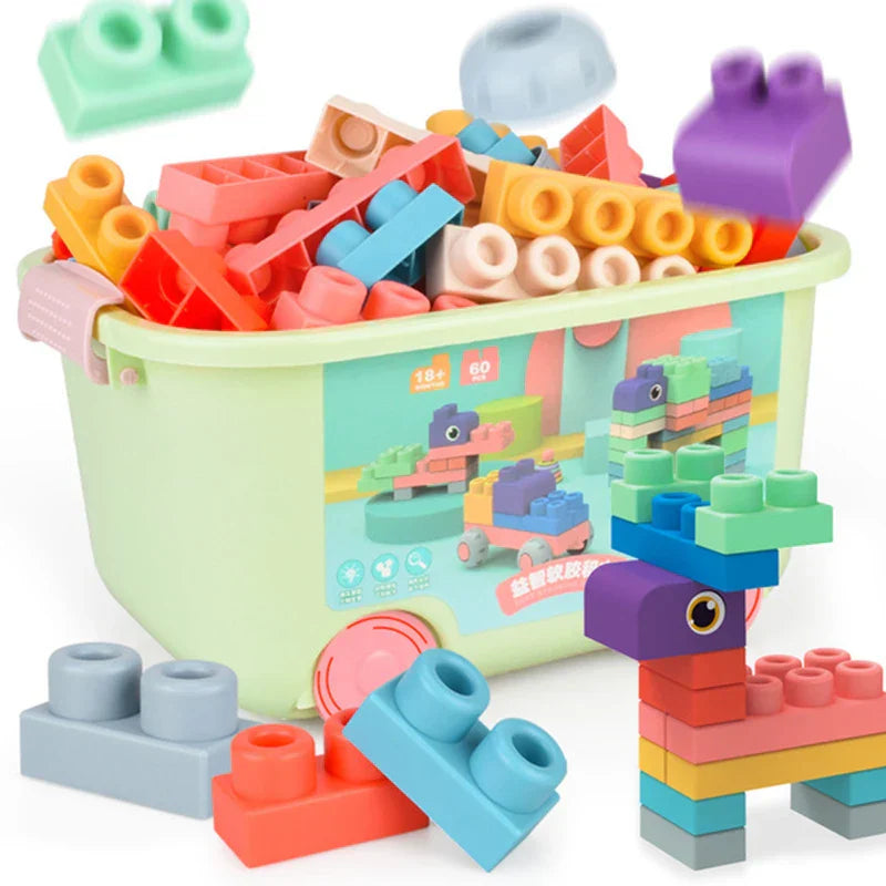 Baby Rubber Big Size Particle Bricks Toys DIY