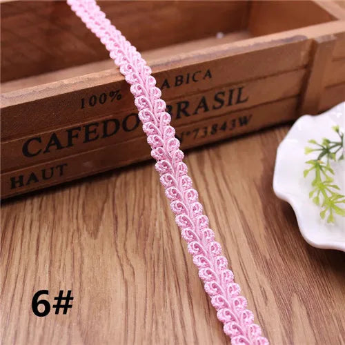 12mm Curve Cotton Lace Trim Centipede Braided Ribbon